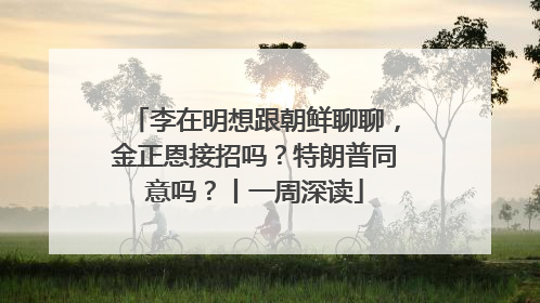 李在明想跟朝鲜聊聊，金正恩接招吗？特朗普同意吗？丨一周深读