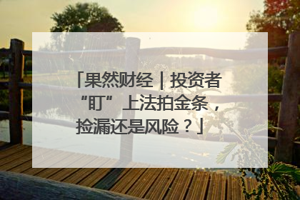 果然财经｜投资者“盯”上法拍金条，捡漏还是风险？