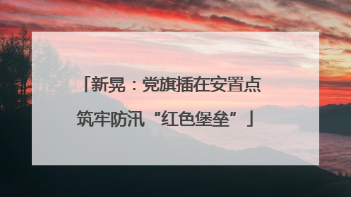 新晃：党旗插在安置点 筑牢防汛“红色堡垒”