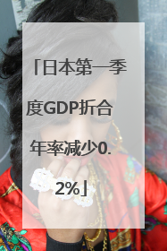 日本第一季度GDP折合年率减少0.2%