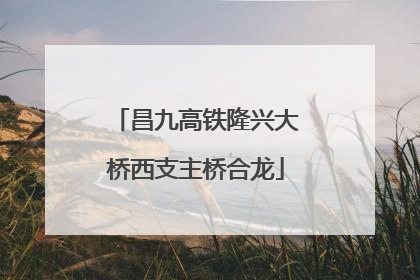 昌九高铁隆兴大桥西支主桥合龙