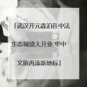 武汉开元森泊在中法生态城盛大开业 华中文旅再添新地标