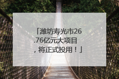 潍坊寿光市26.76亿元大项目，将正式投用！