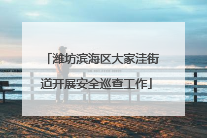 潍坊滨海区大家洼街道开展安全巡查工作