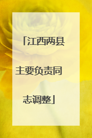 江西两县主要负责同志调整