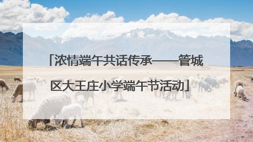 浓情端午共话传承——管城区大王庄小学端午节活动