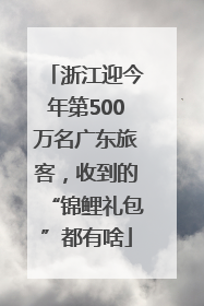 浙江迎今年第500万名广东旅客，收到的“锦鲤礼包”都有啥