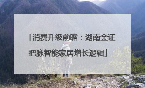 消费升级前瞻：湖南金证把脉智能家居增长逻辑