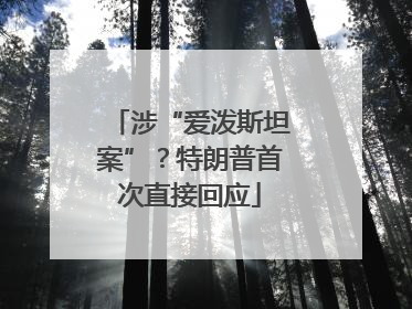 涉“爱泼斯坦案”？特朗普首次直接回应