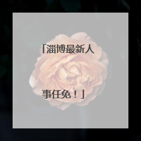 淄博最新人事任免！