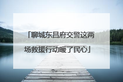 聊城东昌府交警这两场救援行动暖了民心