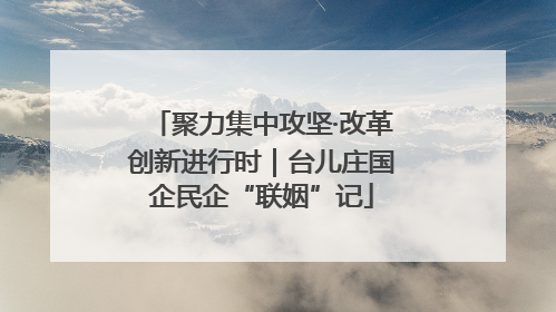 聚力集中攻坚·改革创新进行时｜台儿庄国企民企“联姻”记