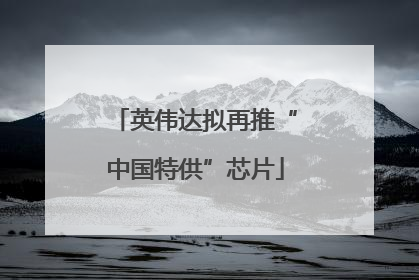 英伟达拟再推“中国特供”芯片