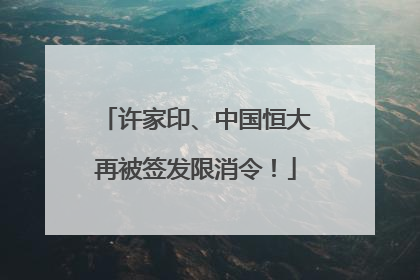 许家印、中国恒大再被签发限消令！