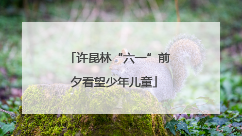 许昆林“六一”前夕看望少年儿童