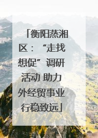 衡阳蒸湘区：“走找想促”调研活动 助力外经贸事业行稳致远
