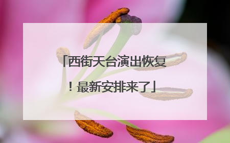 西街天台演出恢复！最新安排来了