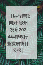 运行持续向好 贵州发布2024年邮政行业发展统计公报