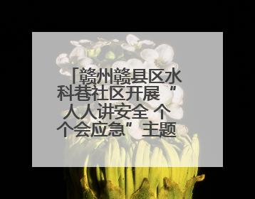 赣州赣县区水科巷社区开展“人人讲安全 个个会应急”主题宣传活动