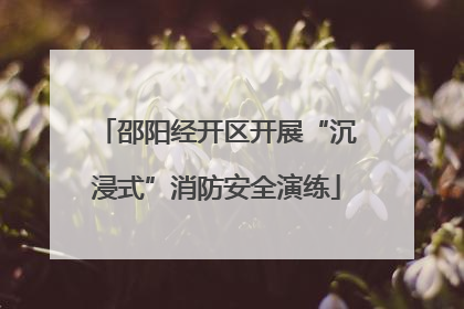 邵阳经开区开展“沉浸式”消防安全演练