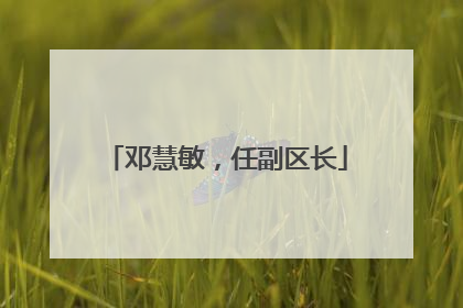 邓慧敏，任副区长