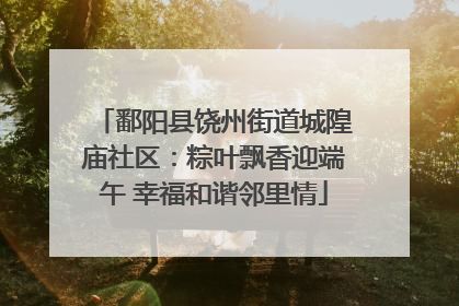鄱阳县饶州街道城隍庙社区：粽叶飘香迎端午 幸福和谐邻里情