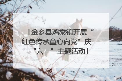 金乡县鸡黍镇开展“红色传承童心向党”庆“六一”主题活动