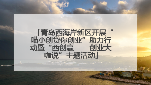 青岛西海岸新区开展“喵小创贷你创业”助力行动暨“西创赢——创业大咖说”主题活动