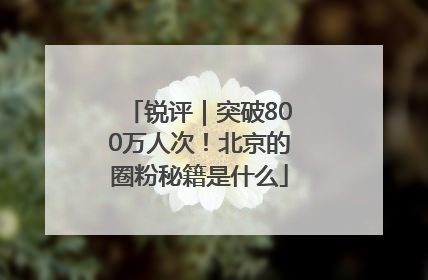 锐评｜突破800万人次！北京的圈粉秘籍是什么