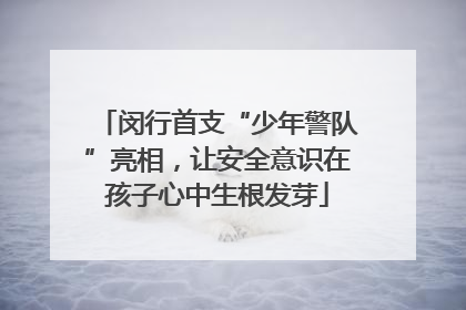 闵行首支“少年警队”亮相，让安全意识在孩子心中生根发芽