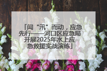 闻“汛”而动，应急先行——河口区应急局开展2025年水上应急救援实战演练