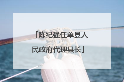 陈纪强任单县人民政府代理县长