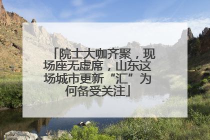 院士大咖齐聚，现场座无虚席，山东这场城市更新“汇”为何备受关注