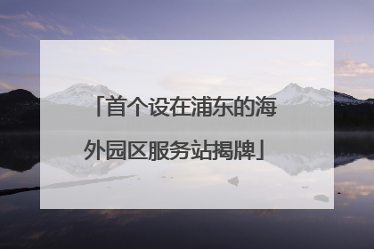 首个设在浦东的海外园区服务站揭牌