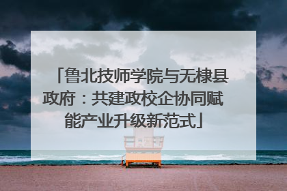 鲁北技师学院与无棣县政府：共建政校企协同赋能产业升级新范式
