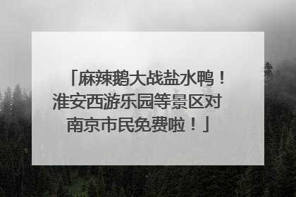 麻辣鹅大战盐水鸭！淮安西游乐园等景区对南京市民免费啦！