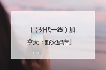 （外代一线）加拿大：野火肆虐