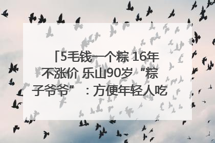 5毛钱一个粽 16年不涨价 乐山90岁“粽子爷爷”：方便年轻人吃口热乎早饭｜封面头条