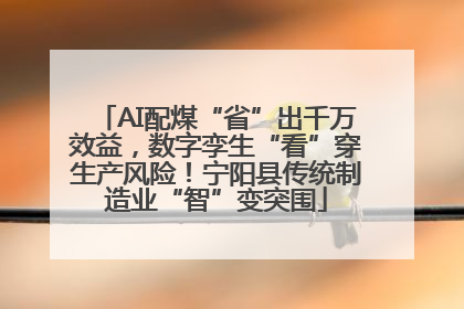 AI配煤“省”出千万效益，数字孪生“看”穿生产风险！宁阳县传统制造业“智”变突围