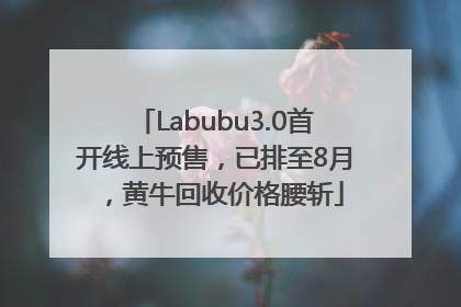 Labubu3.0首开线上预售，已排至8月，黄牛回收价格腰斩